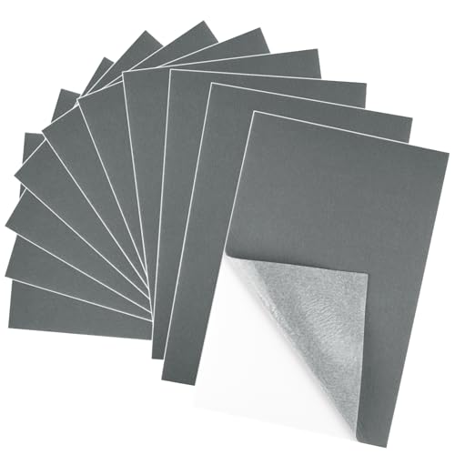 BOUBONI 10PCS Grey Self Adhesive Felt Fabric Sheets Sticky Felt Sheets for Craft Supplies Art Home Making（8.3" x 11.8"/20 x 30cm）