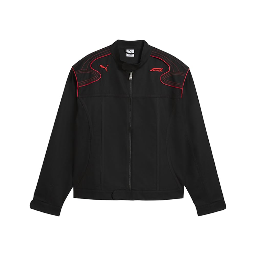 Mens Formula 1 75 Years Motorsport Racing Jacket Athletic Outerwear Casual - Black