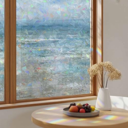 Vinilo para ventana efecto arcoíris con adhesivo estático 17.7 x 78.7 pulgadas miniatura 4