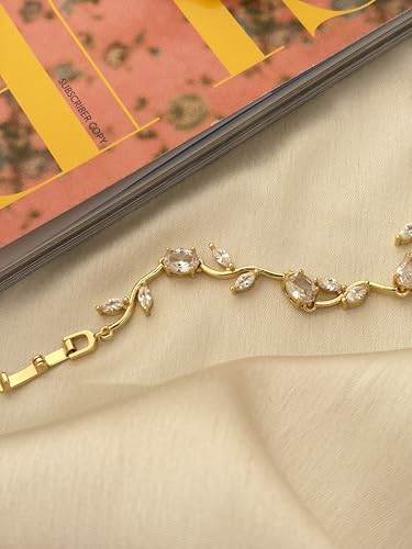 Image of Anti-Tarnish Tulip Bracelet for Women Stylish | Gold Plated Bracelet for Women | Fairy Bloom Rapunzel Bracelets | Daily Wear Gifting Jewellery | Gift for Anniversary