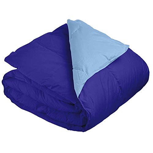 EGLEMTEK Cama Doble 250u00a0x 200u00a0cm 300u00a0gr/mu00b2 Acolchada Microfibra hipoalergénico en Uni Azul azzurrro Double Face