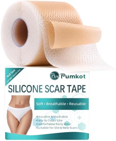 Silikon Narbenpflaster 4 cm x 150 cm | Wiederverwendbares Narbenpflaster, Hautfreundlich, Atmungsaktiv & Wasserfest, Zuschneidbar für Bauch, Beine, Arme und Rücken