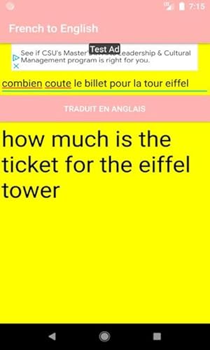 Translate French to English - Traducteur du français vers l'anglais