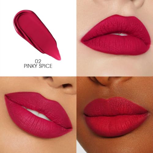 Image of Colors Queen Totally Matte Liquid Lipstick | Intense Color Payoff, Lightweight & Comfortable, One Swipe Application | Long Lasting, Non Transfer Liquid Lipstick for Women (02 - Pinky Spice, 7.5g)