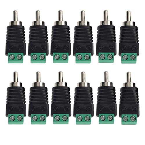 Conectores RCA para cable de altavoz, pack 12 piezas miniatura 1