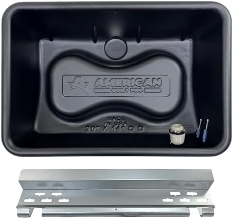 Tankless Water Heater Drain Pan – Universal Water Heater Protection – Fits Whole or Single Unit Tankless Hot Water Heaters – 20” x 14” x 6” – Easy Install & Leak Prevention (Undrilled)