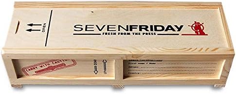 Seven Friday Men's 48mm Blue Denim Band Steel Case Automatic Black Dial Analog Watch M1B-01