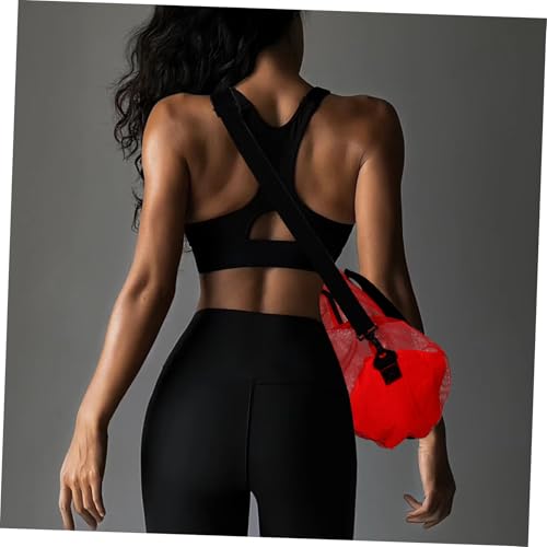 POPETPOP Large Mesh Beach Bag for Women Lightweight Portable Tote for Swim Gear and Clothes for Travel Pool and Outdoor Use Versatile Mesh Storage Handbag4