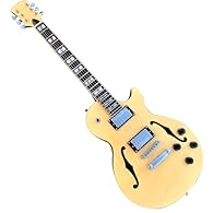 Well-made, excellent tone, and the finish with special craftsmanship not only adds a sense of fashion but also makes it more durable. Semi-hollow jazz electric guitar with two P90 pickups. The guitar is equipped with 22 hand-polished frets, with exce...