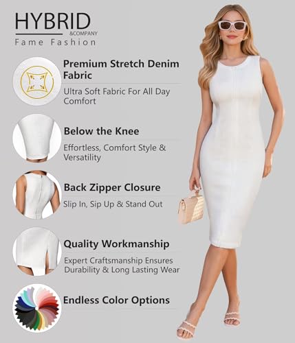 Image of Hybrid & Company Women's Sleeveless Denim Dress