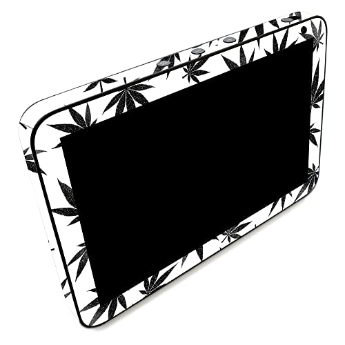 MightySkins Glossy Glitter Skin Compatible with Amazon Echo Show 8 (Gen 2) - Pot Leaves Black | Protective, Durable High-Gloss Glitter Finish | Easy to Apply -  MIGHTY SKINS