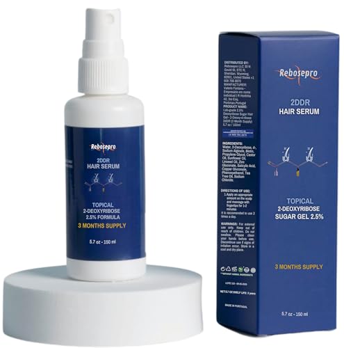 Rebosepro Lab-grade 2.5% Deoxyribose Sugar Hair Gel - 2-Deoxy-d-ribose 2dDR (3 Month Supply) 5.7 oz / 150ml - Stimulate The Formation of New Blood Vessels for Men or Women
