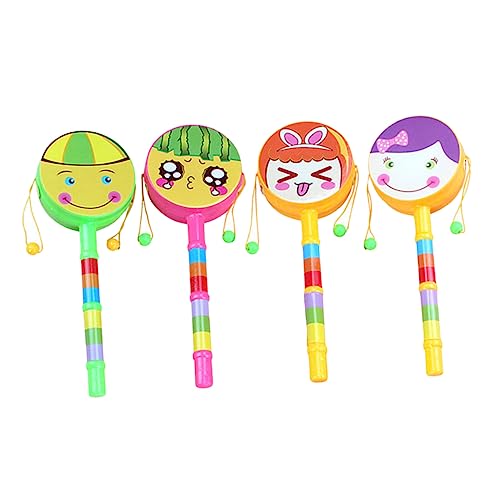 WHAMVOX 4個 ドラムおもちゃ 赤ちゃんのおもちゃ ガラガラ ランダムカラー