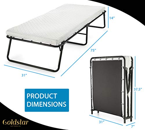 Guest-Folding-Bed-Cot-with-Memory-Foam-Mattress-Compact-Portable-Lightweight-Folding-Bed-Frame-with-Thick-Memory-Foam-Mattress-for-Spare-Bedroom-Office-31-inch Guest Folding Bed Cot with Memory Foam Mattress Compact Portable Lightweight Folding Bed Frame with Thick Memory Foam Mattress for Spare Bedroom Office 31 inch
