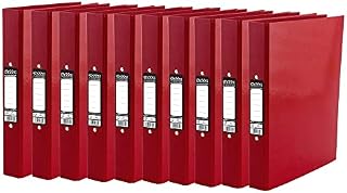 ED 10 x Pukka A4 Glossy 2-Ring Binder File School Work Office 40mm Spine File Organiser (Blue)