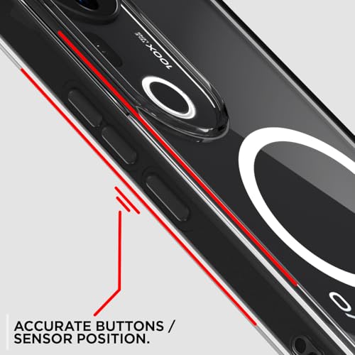 Image of Pikkme Back Cover for Vivo T4 Ultra 5G Mag-Safe Shockproof PC + TPU Protective Case Magnetic Support Bumper Case (Transparent Mag-Safe)