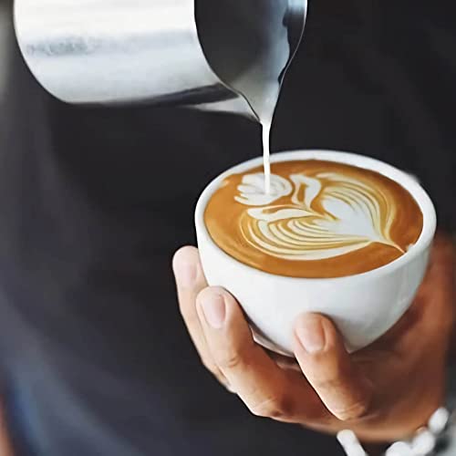 Globotech Milk Frothing Pitcher Latte Cup - Stainless Steel Pitcher Latte Art Espresso Machine Accessories Steaming Pitcher Cappuccino Coffee Milk Frother Cups 12 Oz thumb #4