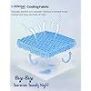 Manta Termica Enfriadora Ailemei Direct Cooling Blanket, Efecto Frio Doble Cara, Ligera y Transpirable, 50x70 Pulgadas, Color Gris a Rayas miniatura 5