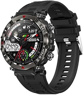 Smartwatch Herren mit Telefonfunktion Sportuhren Fitnessuhr Herren mit Blutdruckmessung Wasserdicht Militär Uhr Schrittzähler Outdoor Smartwatch Tactical Watch Military Smart Watch 100+ Sportmodi