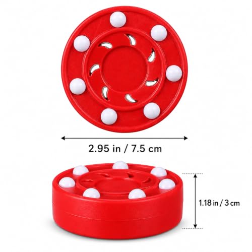 CLISPEED 2Er Set Eishockey Pucks Für Training Und Wettbewerb Offizielle Street Hockey Pucks Für Indoor Und Outdoor Spiele Rollhockey Puck 7.5X7.5X6 cm 220G