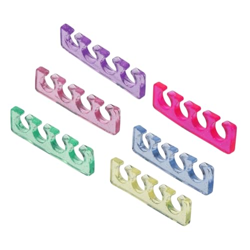 PartyKindom 6Pcs Silicone Nail Toe Separator Divider Spacer for and Manicure Comfortable and Flexible Design for Home Professional Use