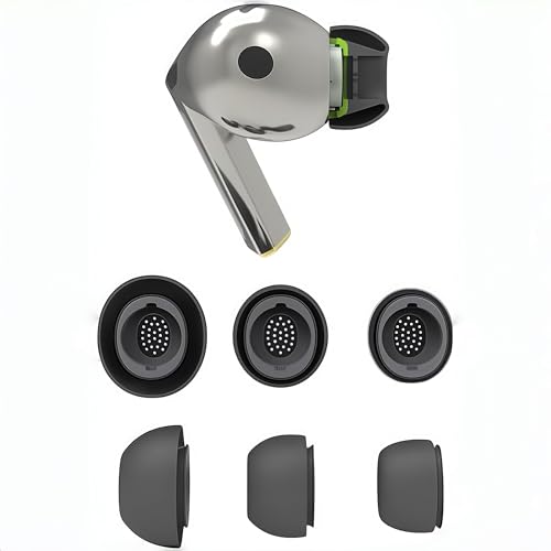 Ear Tips for Galaxy Buds 3 Pro Eartips Earbud(2024) & Galaxy Buds 4 Pro 3Pairs Silicone Replacement Eartips with Dust Shield Compatible with Samsung Galaxy Buds 3 Pro SM-R630N Fits Charging Case