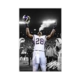 XZTUAJ Adrian Peterson Canvas Wall Art Poster