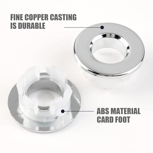Miniatura 5 de 6 Tapas De Desbordamiento De Metal Para Fregadero, Anillos De Latón Para Lavabo, Cubierta De Repuesto Para Desbordamiento De Baño, Cubierta Redonda Para Agujero De Grifo De Fregadero, Inserto De