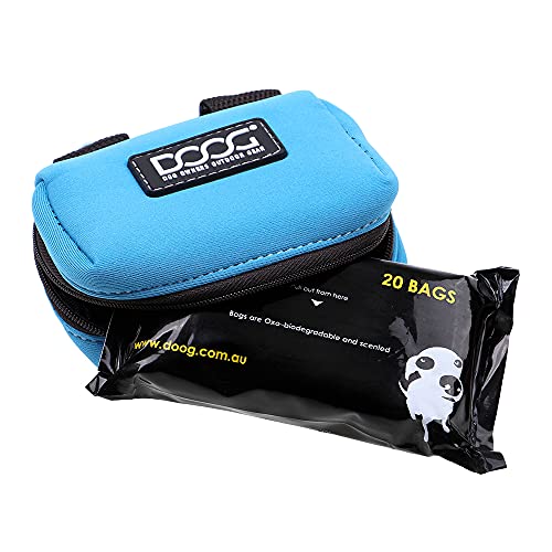 Image of DOOG Walkie Pouch, 20 Pre-Loaded Doggy Waste Bags, Easily Clips On Leashes, Keep Hands Free (Neoprene)