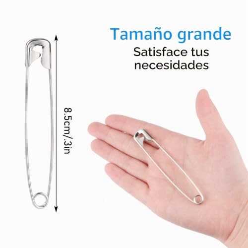 Miniatura 2 de 30 Piezas Imperdibles Grandes De Seguridad, 85mm Alfileres De Seguridad, Pines De Seguridad Para Ropa,Mantas,Lona,Cuero, Manualidades, Faldas