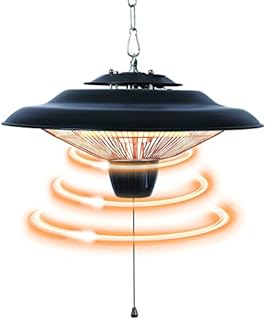 1500W Hanging Infrared Heater, Outdoor Patio Ceiling Electric Heaters, Upgraded Garage Heater with 2 Adjustable Modes 600W/1500W, Over-Heat Protection,IP55 Waterproof