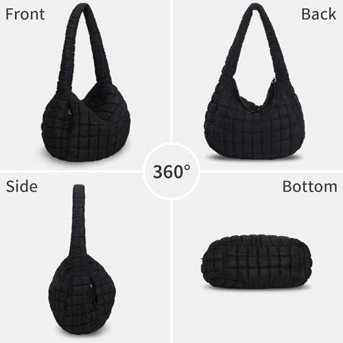 Bolso tote acolchado grande para mujer miniatura 7