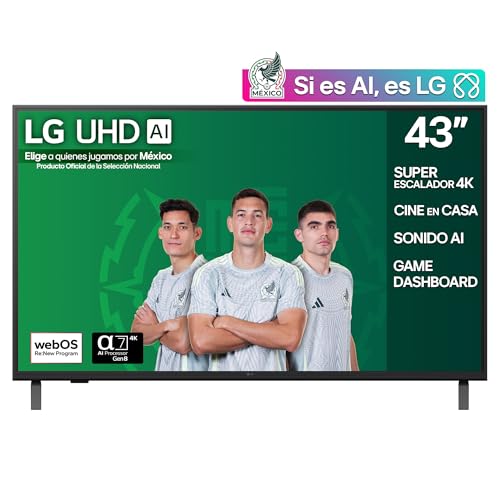 LG Pantalla 43 Pulgadas UHD AI UA75 4K Smart TV 2025