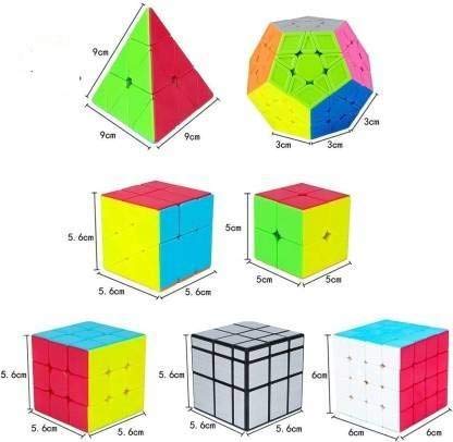 Toy Arena Store Toy Arena Cube Combo of Pyramid, Megaminx,Silver - Image 2
