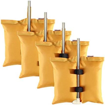 Canopy Weight Bags for Pop up Tent, 4pcs/Pack Leg Weights Sand Bags for Instant Outdoor Sun Shelter Canopy Legs, Heavy Duty Stability Sandbag Weighted Feet Bag