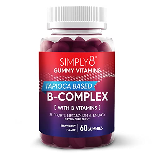 Simply8 B-Complex Gummies for Adults - Natural Energy Gummies with Vegatarian B Complex Vitamins for Energy Boost Eye Care and Brain Focus Aid -Super Vitamin B Complex Gummy Vitamins (1 Pack)