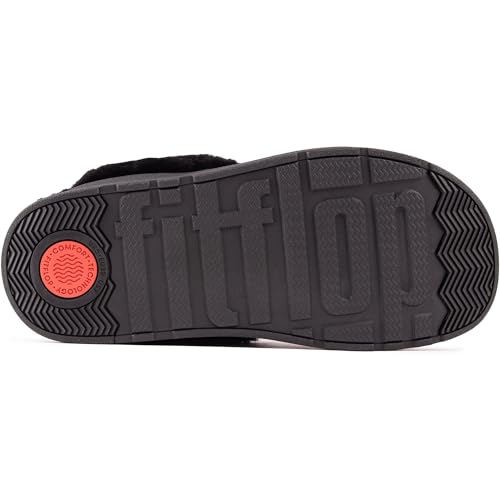 FitFlop Women's Gen-ff Shearling-Collar Suede Slippers4