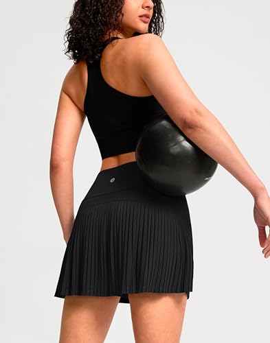 SANTINY 14" Tennis Skirt Skorts for Woman Pleated High Waited Skirts with Built-in Shorts Athletic Golf Skort4