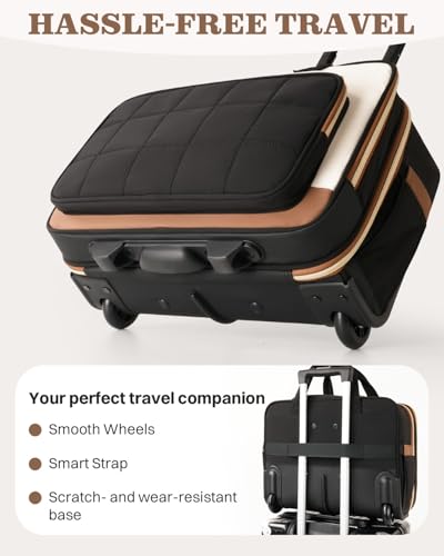 Rolling Puffer Laptop Bag for Women