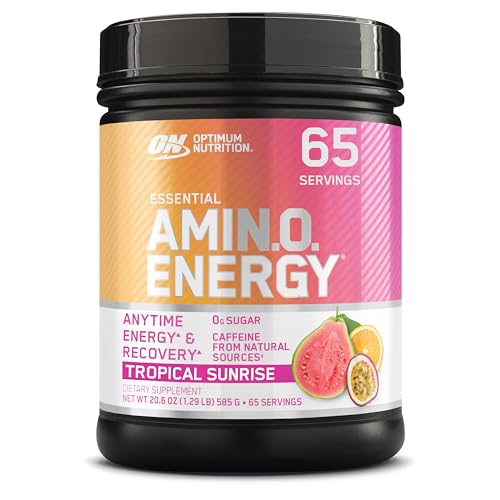 Image of Optimum Nutrition Amino Energy - Pre Workout with Green Tea, BCAA, Amino Acids, Keto Friendly, Green Coffee Extract, Energy Powder - Tropical Sunrise, 20.6 Ounce, 65 Servings (Packaging May Vary)