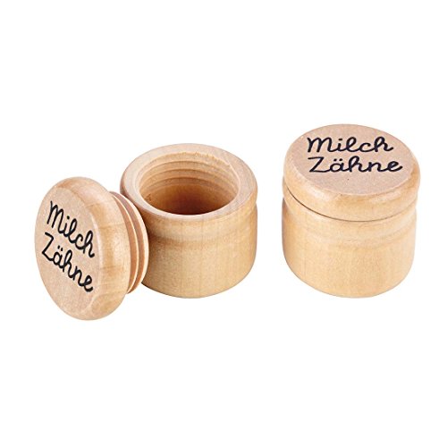 Holzdose Milch Zähne, Milchzahndose 3 x 4 cm GOKI GK202