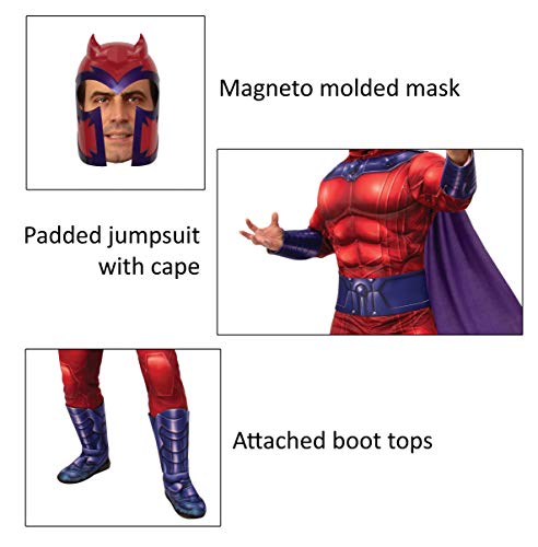 Panoplie Magneto adulte Rubie's costume de luxe avec casque Marvel Universe