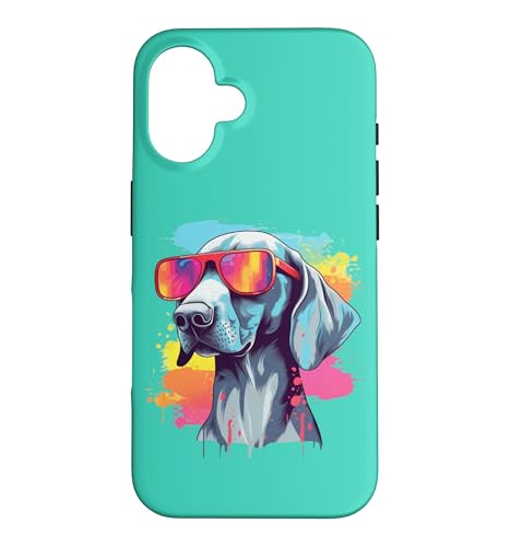 Mens Womens Cute Retro Vintage 80s 90s Weimaraner Lover �X�}�z�P�[�X iPhone 16 �p