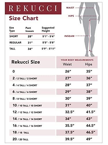 Rekucci Women's Smart Stretch Desk To Dinner Straight Leg Pant W/Zipper Closure (2, Charcoal) #TOP6