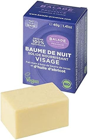 Balade en Provence - Solid Night Cream For Face - 40G. The 1st in the World, Certified Organic by Bio Earth Durable and by Vegan Society. Free Fragrance, Handmade in France, 100% Natural, Cruelty Free - Image 3