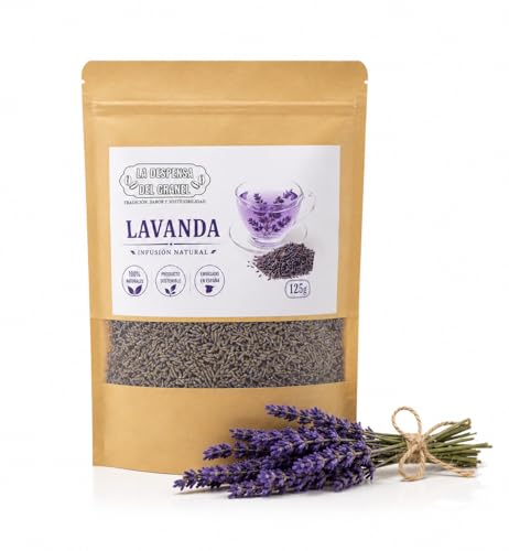 LA DESPENSA DEL GRANEL Lavanda para Infusión Natural 100% Pura | Flores Secas de Lavanda Premium | Té e Infusiones Relajantes | Aroma Floral Intenso | Sin Aditivos ni Conservantes | 125 g LA DESPENSA DEL GRANEL Lavanda para Infusión Natural 100% Pura | Flores Secas de Lavanda Premium | Té e Infusiones Relajantes | Aroma Floral Intenso | Sin Aditivos ni Conservantes | 125 g