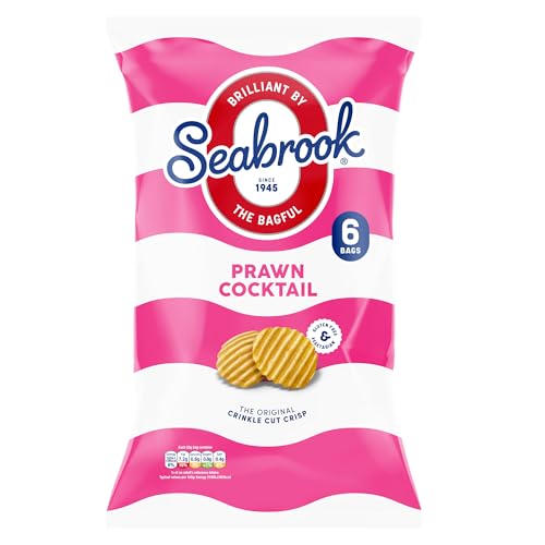 Seabrook Crinkle Cut Crisps Prawn Cocktail 6 Pack (6 X 25G)