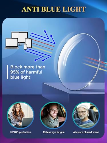 Kitchasy 2 Pack Reading Glasses, Unbreakable Blue Light Blocking Reading Glasses,Filter UV Ray/Glare Computer Readers, Stylish Lightweight Spring Hinges Eyeglasses for Women Men(2-pack Black,2.5)