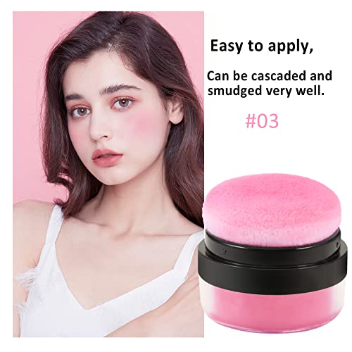 Boobeen Loose Powder Blush Air Cushion Blush, Natural Blusher For Cheeks, Highly Pigmented Blush Makeup Easy To Blend Makeup Blushin, All Day Wear (C03) #TOP1