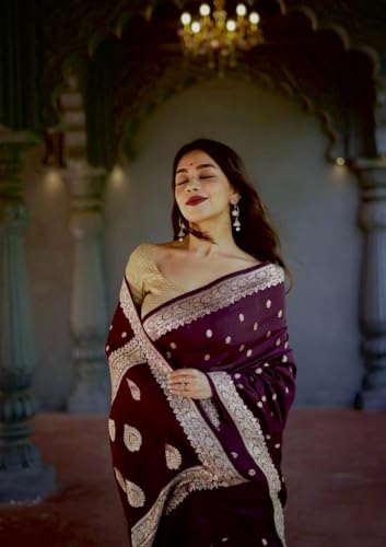Image of Flosive Women's Cotton Saree With Blouse Piece